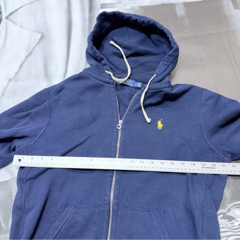 Polo Ralph Lauren Classic Only Logo Sz Medium Full Zip Hoodie A45